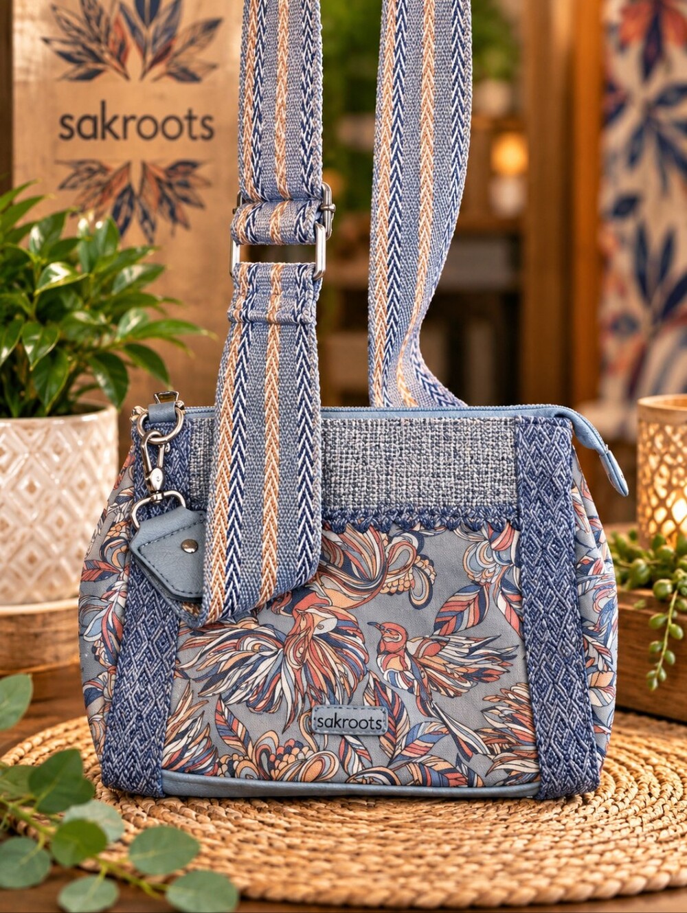 Sakroots Crossbody With Hummingbird Pattern PLC
